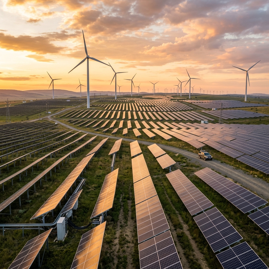 Strategic hybrid energy infrastructure in Cluj-Napoca, Romania, engineered by Aurora Renewables SRL to meet 2026 AI power demands.
